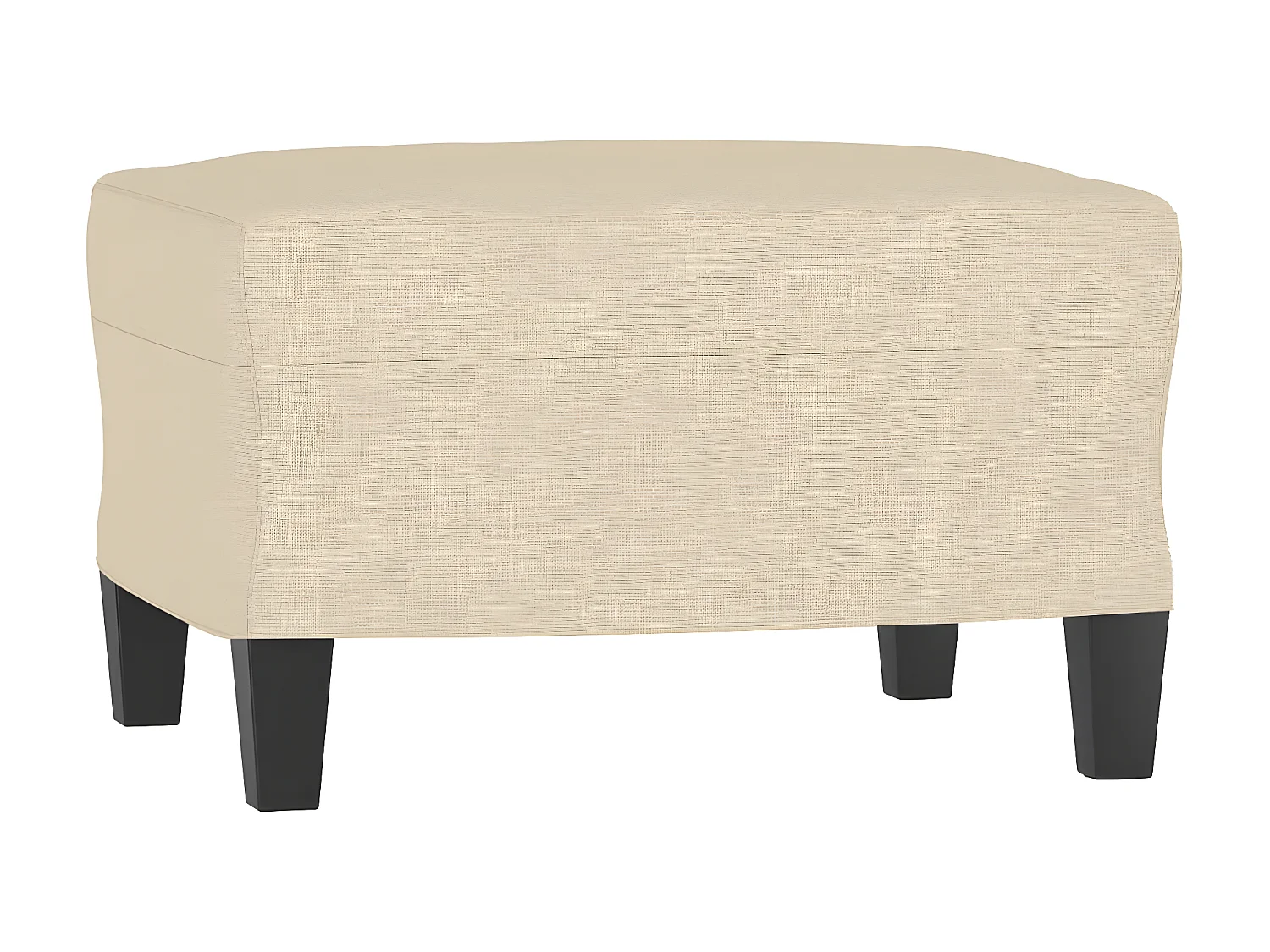 Fauteuil avec repose-pied Crème 60 cm Tissu FVBB47614