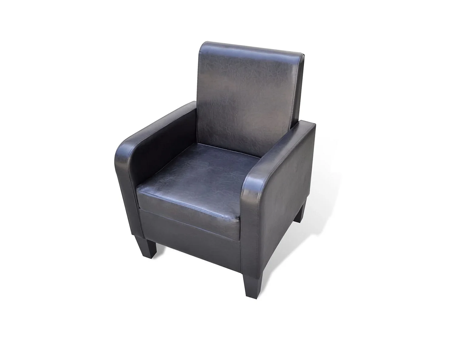 Fauteuil droit Noir Similicuir SEF81124