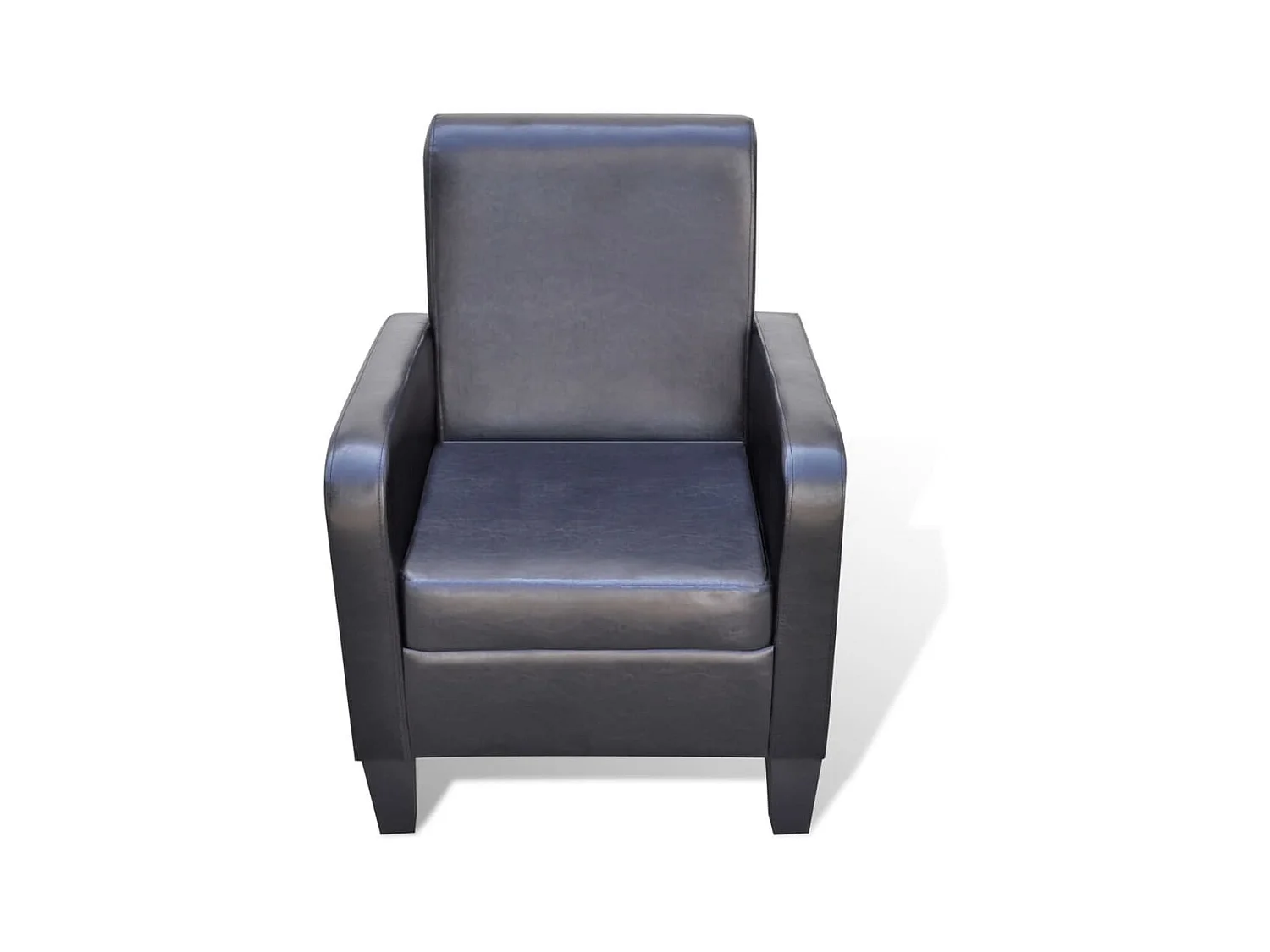 Fauteuil droit Noir Similicuir SEF81124