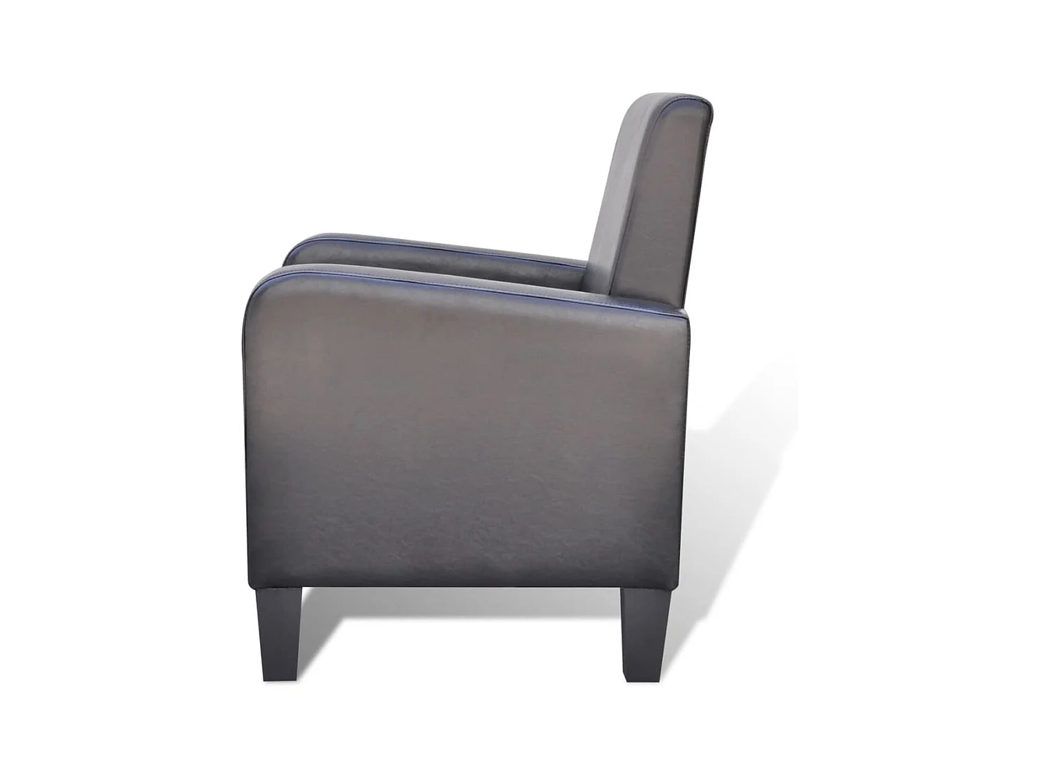 Fauteuil droit Noir Similicuir SEF81124