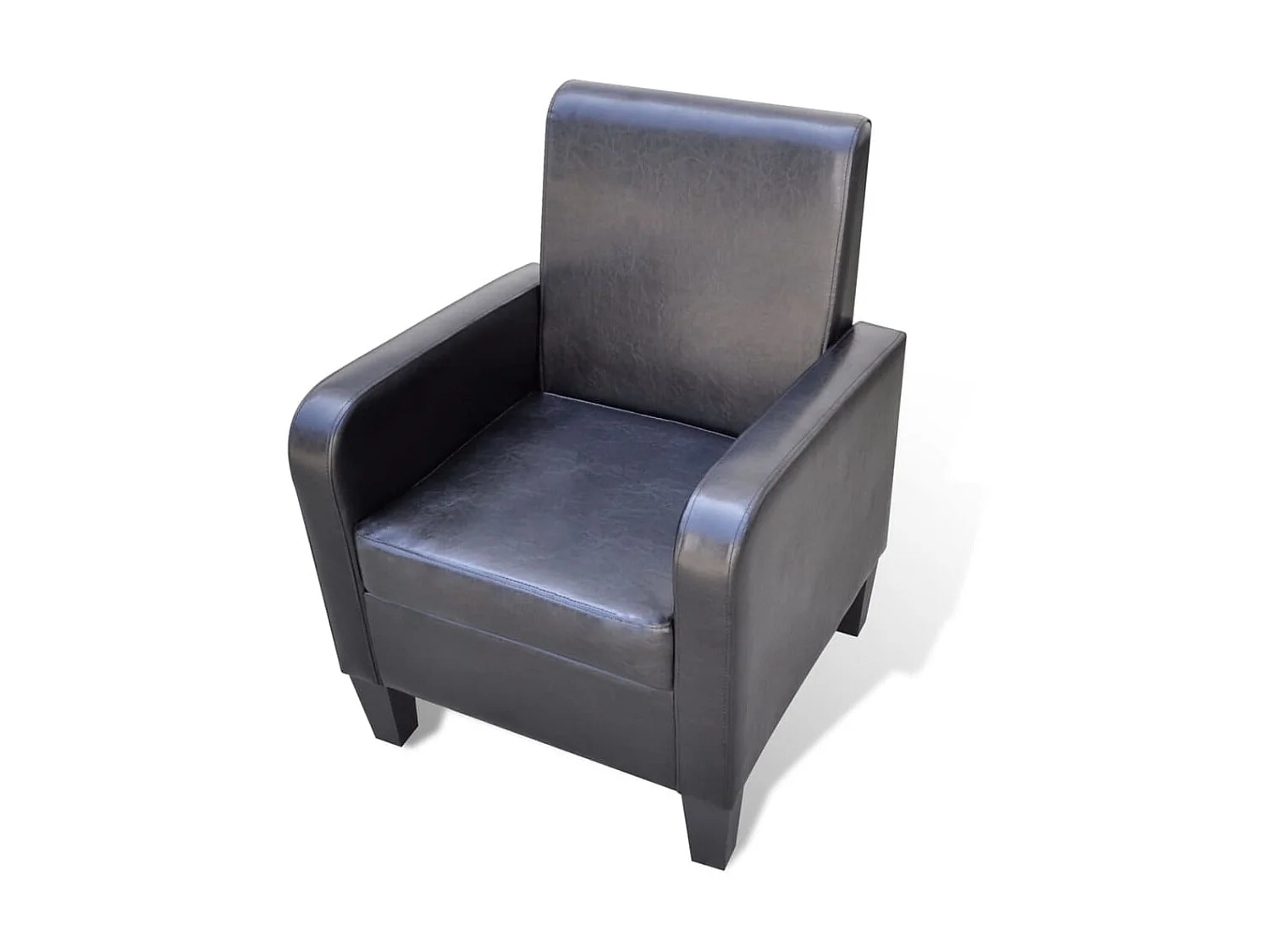 Fauteuil droit Noir Similicuir SEF81124