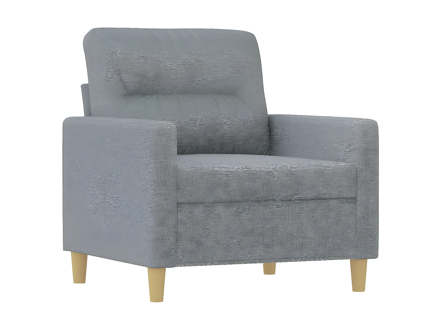 Fauteuil avec repose-pieds Gris clair 60 cm Tissu OLA7627