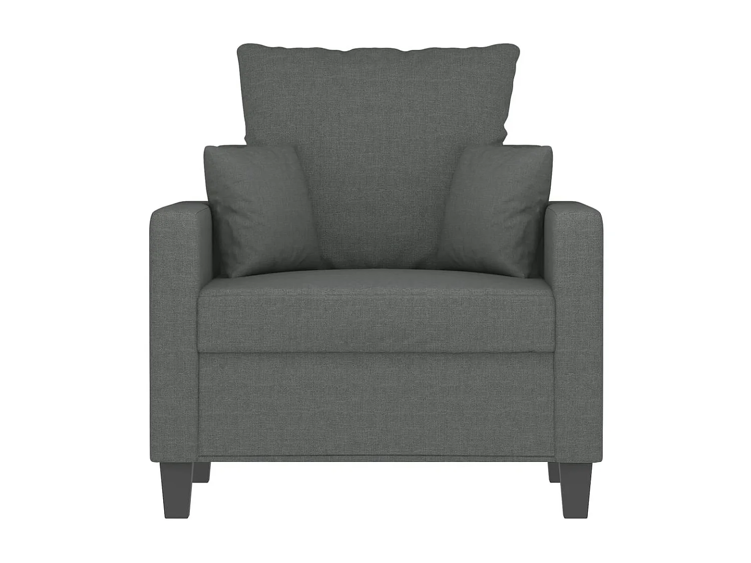 Fauteuil de salon Gris foncé 60 cm Tissu FVBB44058
