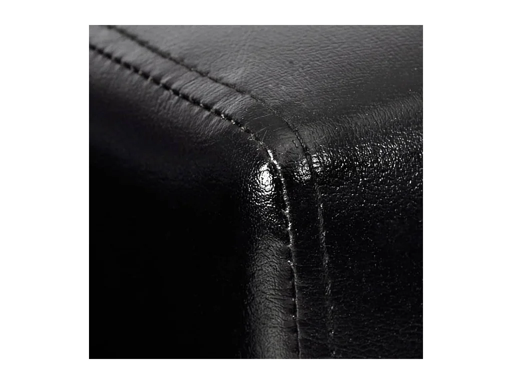 Fauteuil droit cube noir similicuir SEF12439