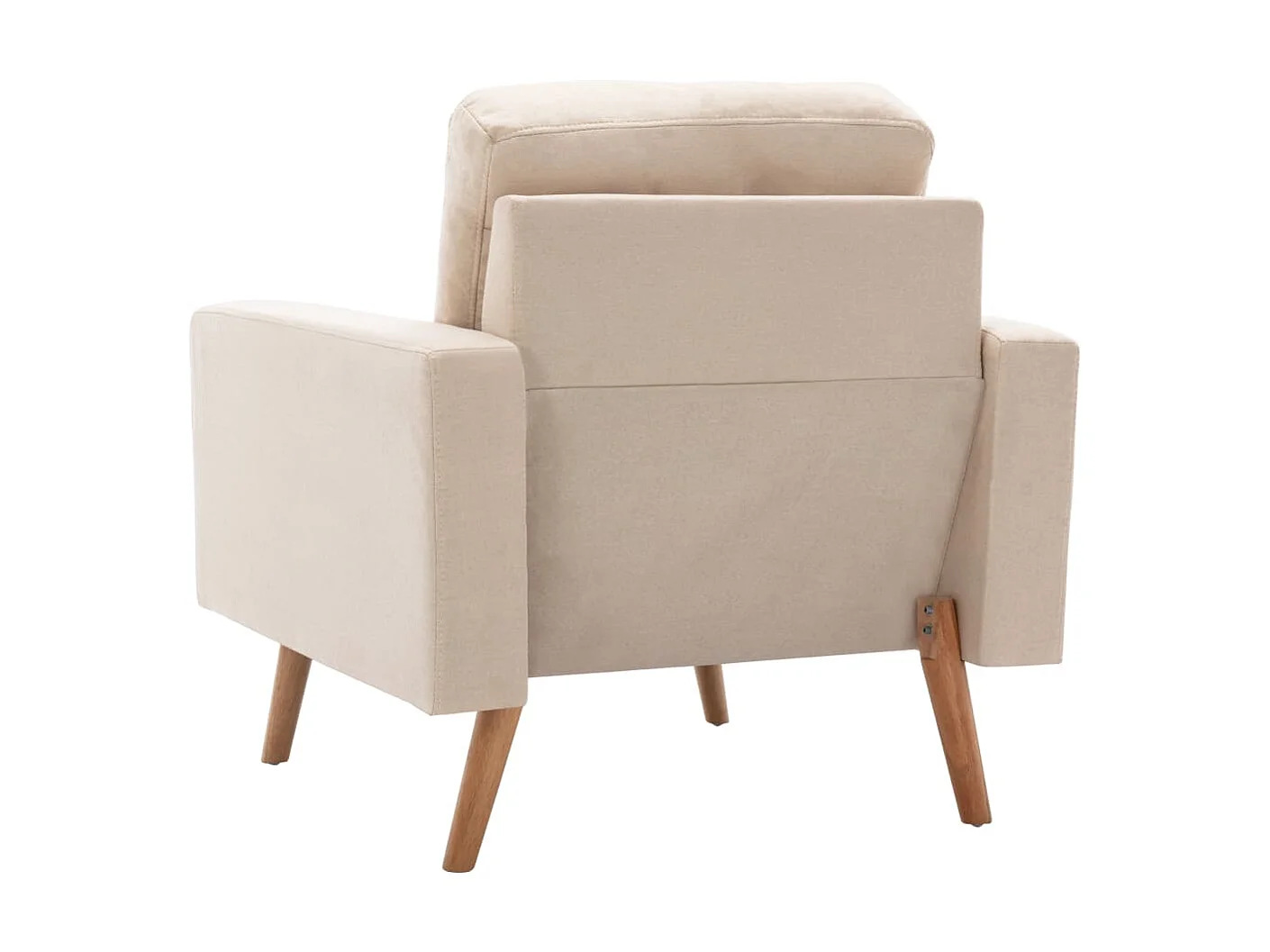 Fauteuil droit Crème Tissu SEF54289