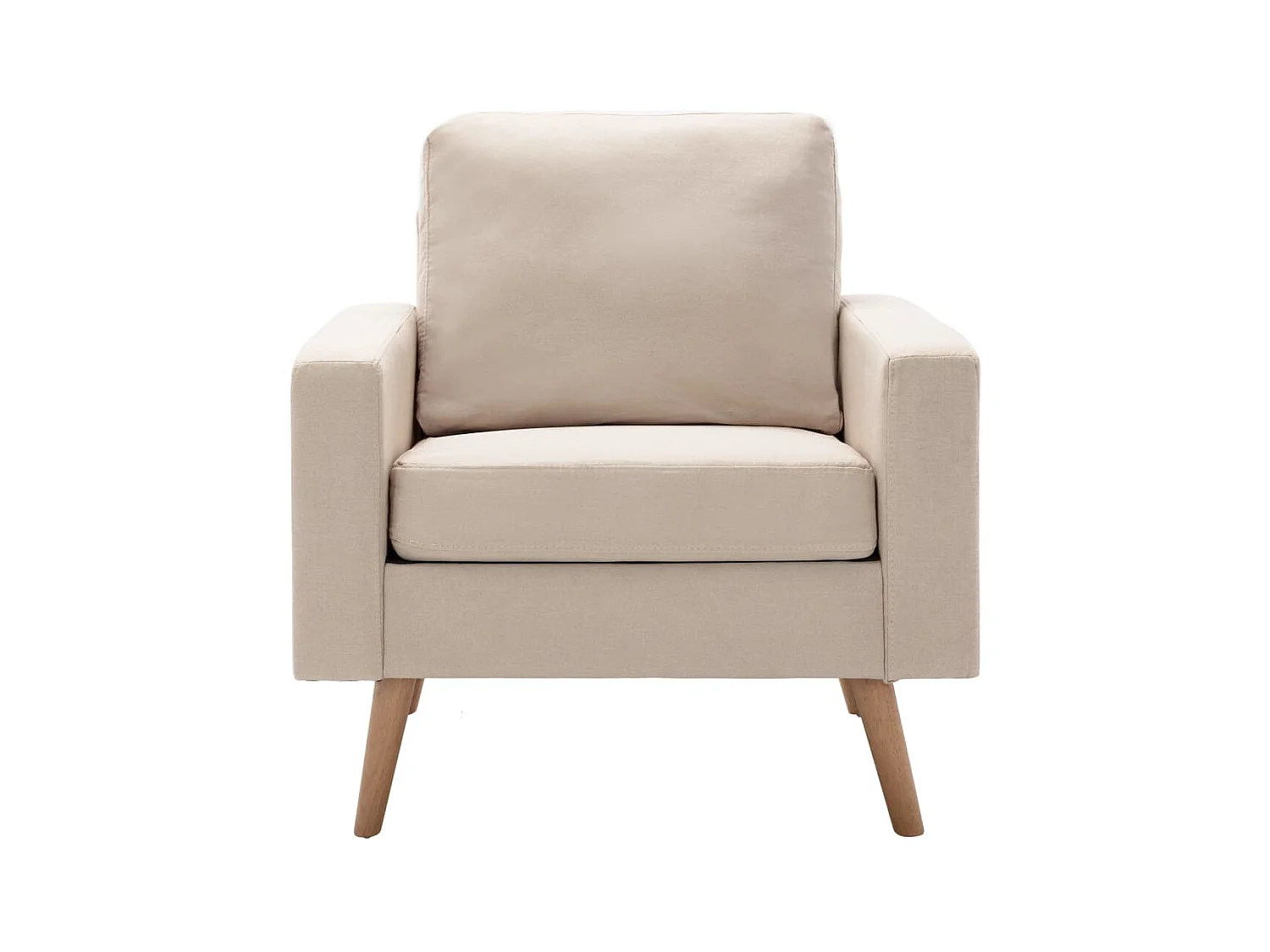 Fauteuil droit Crème Tissu SEF54289