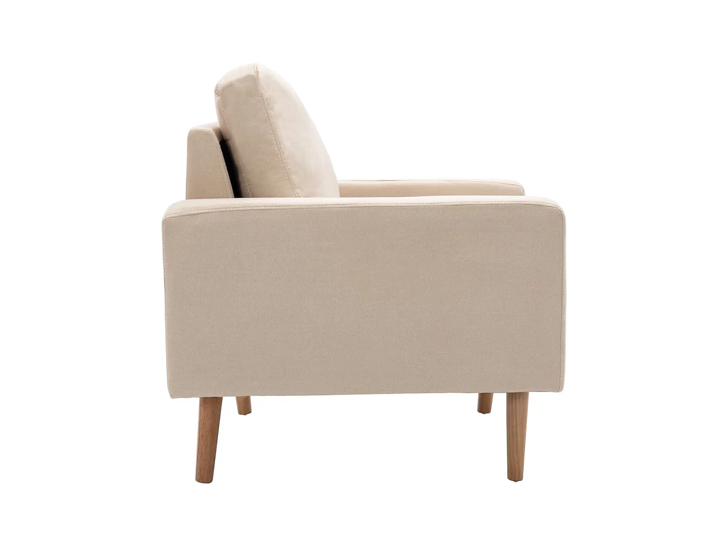 Fauteuil droit Crème Tissu SEF54289