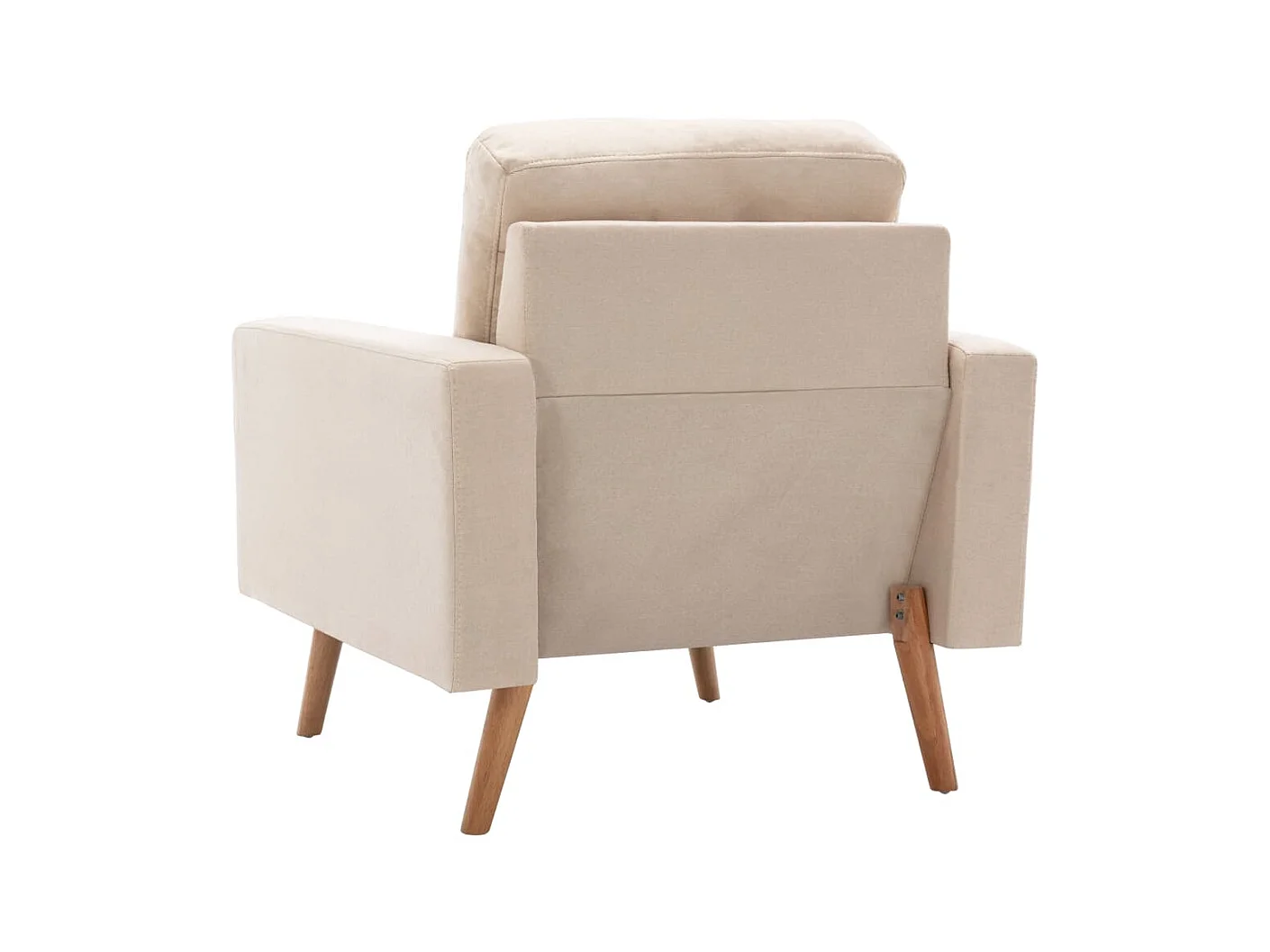 Fauteuil droit Crème Tissu SEF54289
