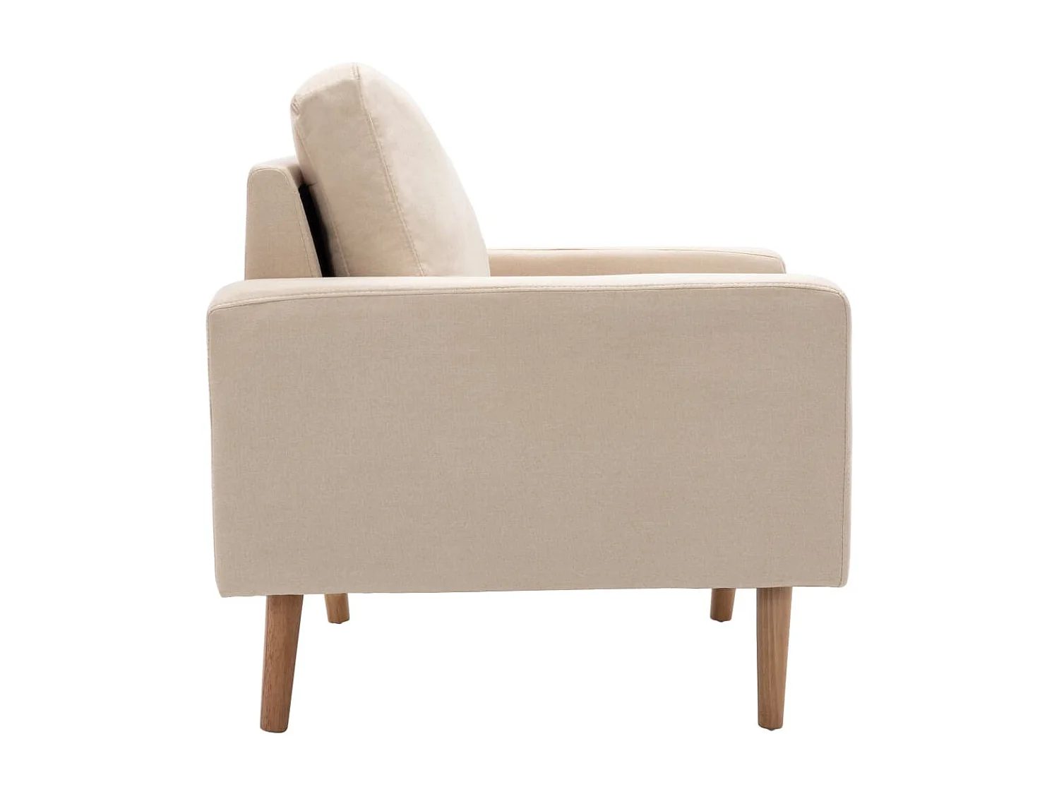 Fauteuil droit Crème Tissu SEF54289