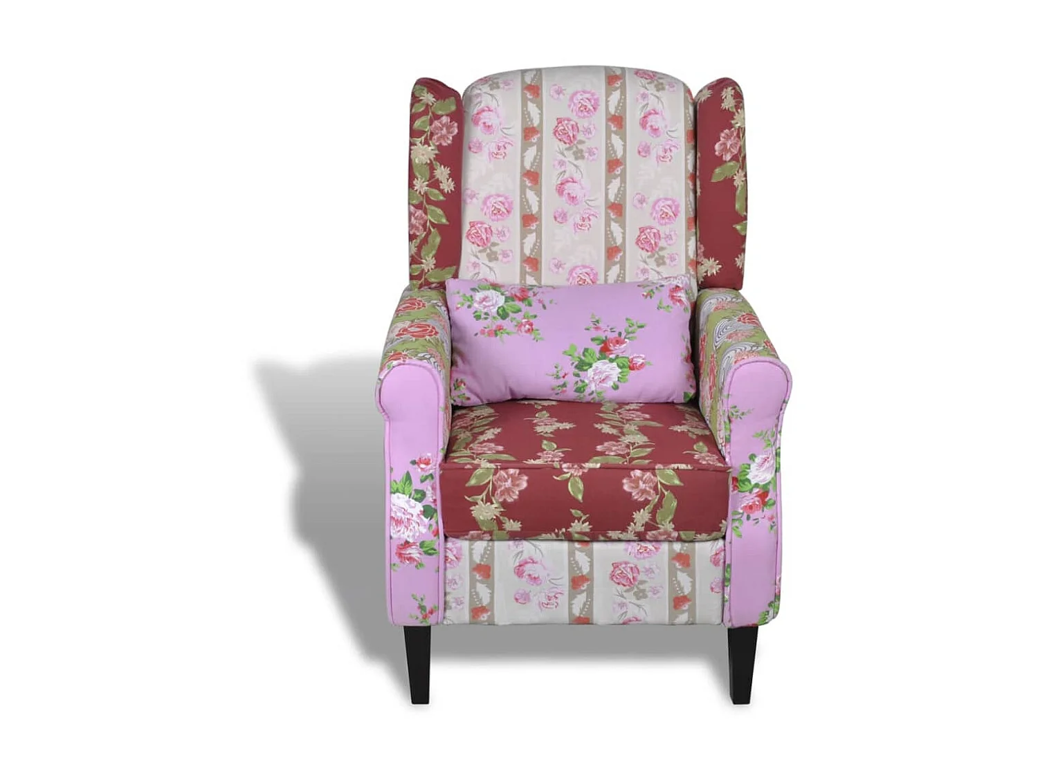 Fauteuil droit avec design de patchwork Tissu SEF32633