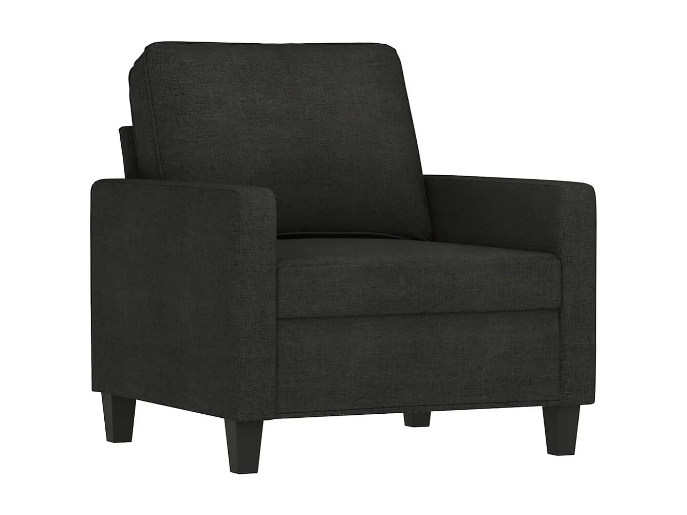 Fauteuil droit Noir 60 cm Tissu FVBB67288
