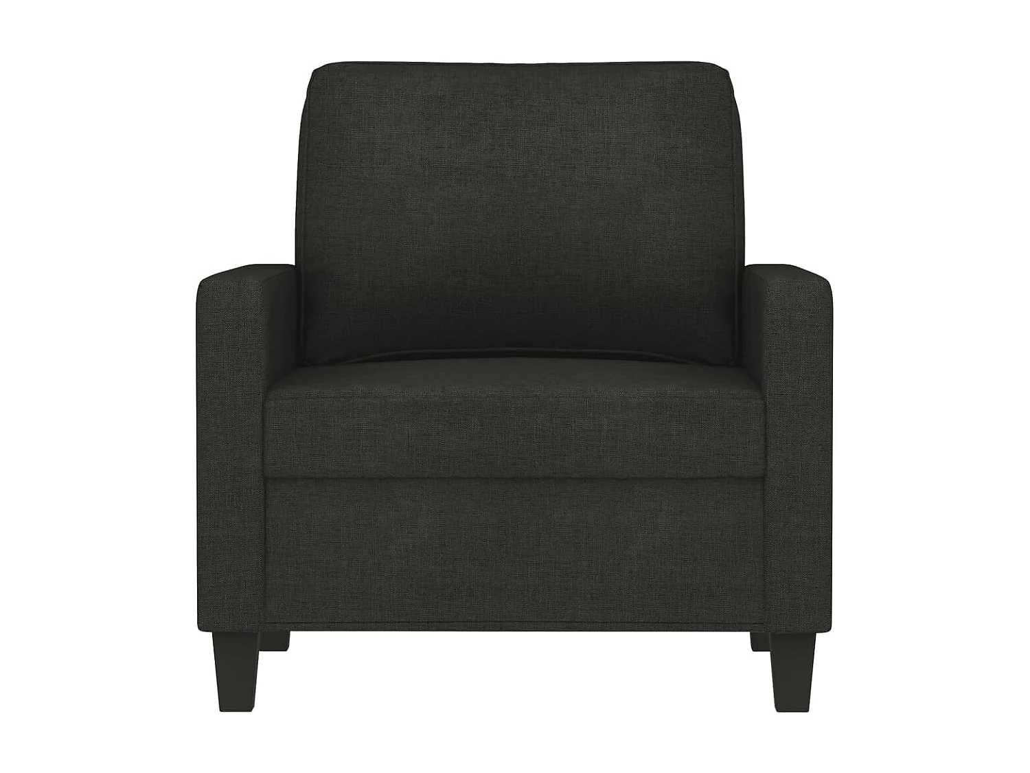 Fauteuil droit Noir 60 cm Tissu FVBB67288
