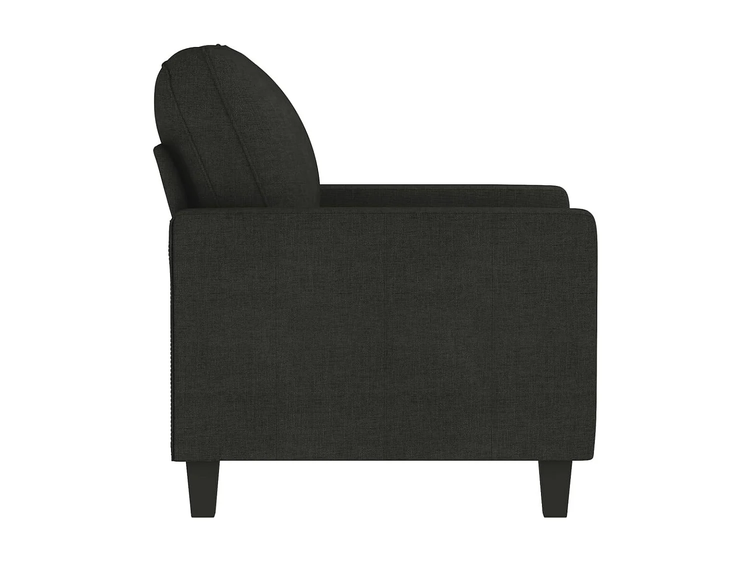 Fauteuil droit Noir 60 cm Tissu FVBB67288