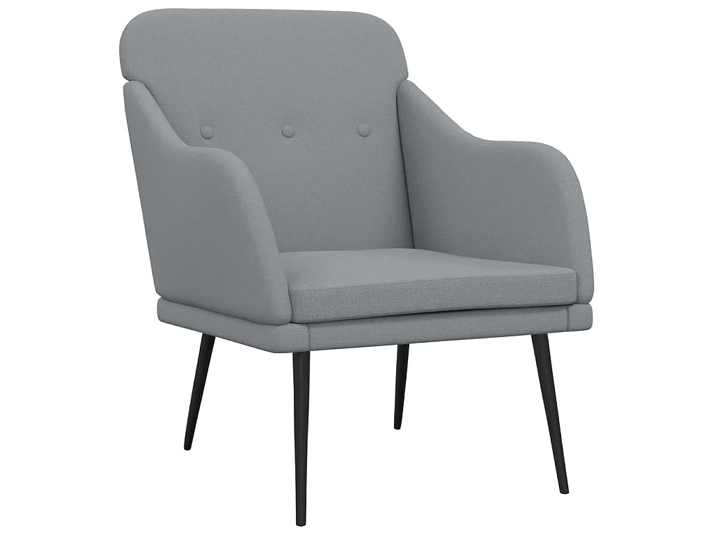 Fauteuil 63x76x80 cm stof lichtgrijs NL854659