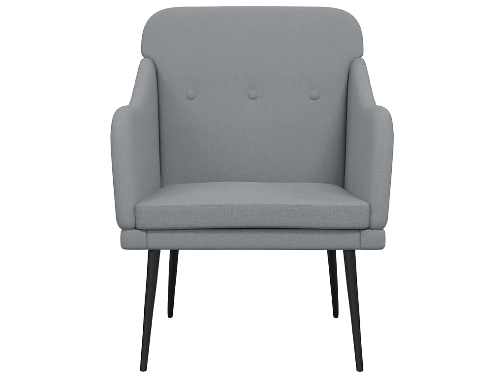 Fauteuil 63x76x80 cm stof lichtgrijs NL854659