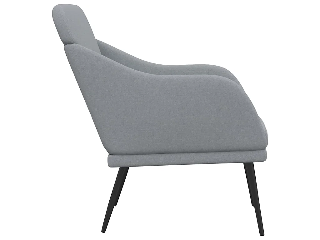 Fauteuil 63x76x80 cm stof lichtgrijs NL854659