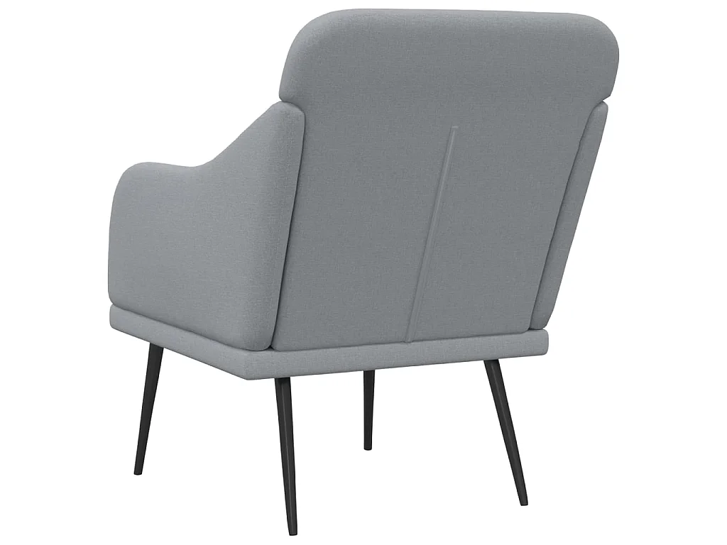 Fauteuil 63x76x80 cm stof lichtgrijs NL854659