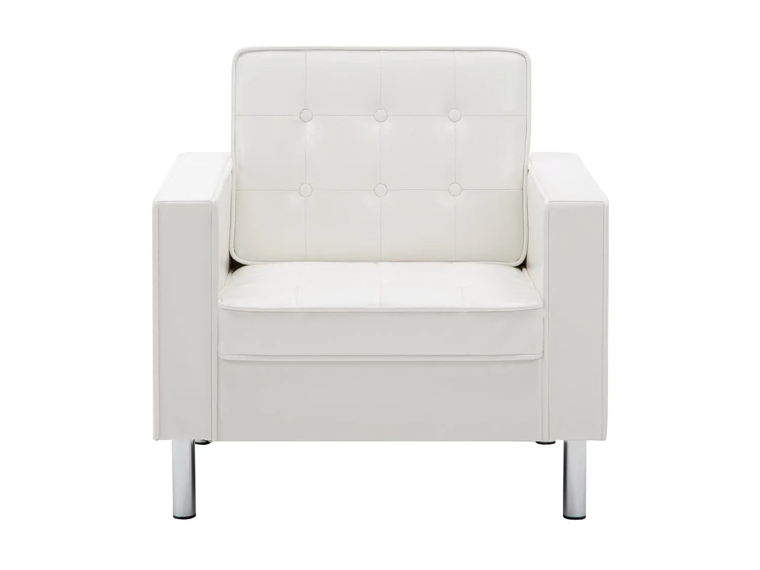 Fauteuil droit Blanc Similicuir SEF33140