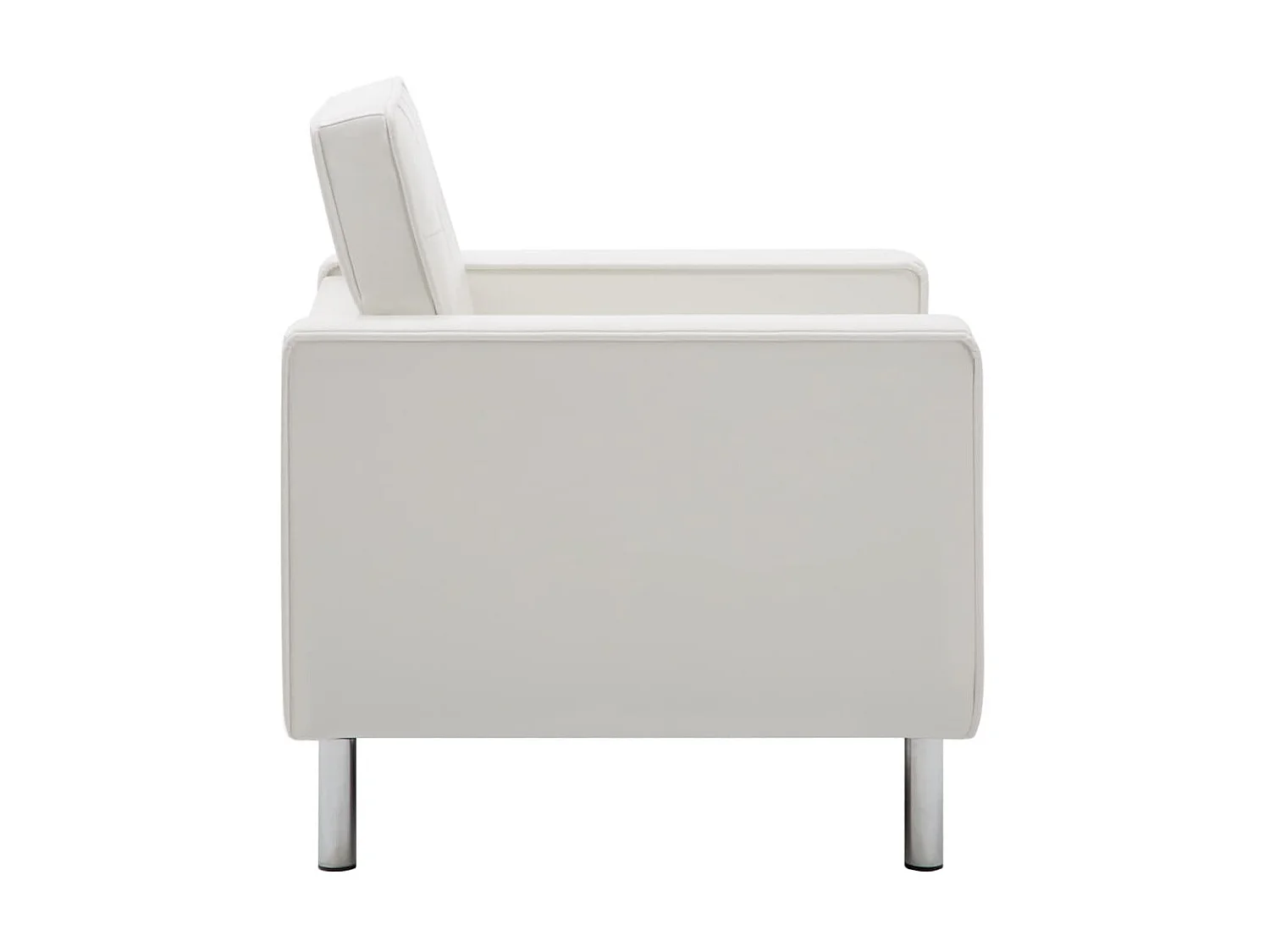 Fauteuil droit Blanc Similicuir SEF33140