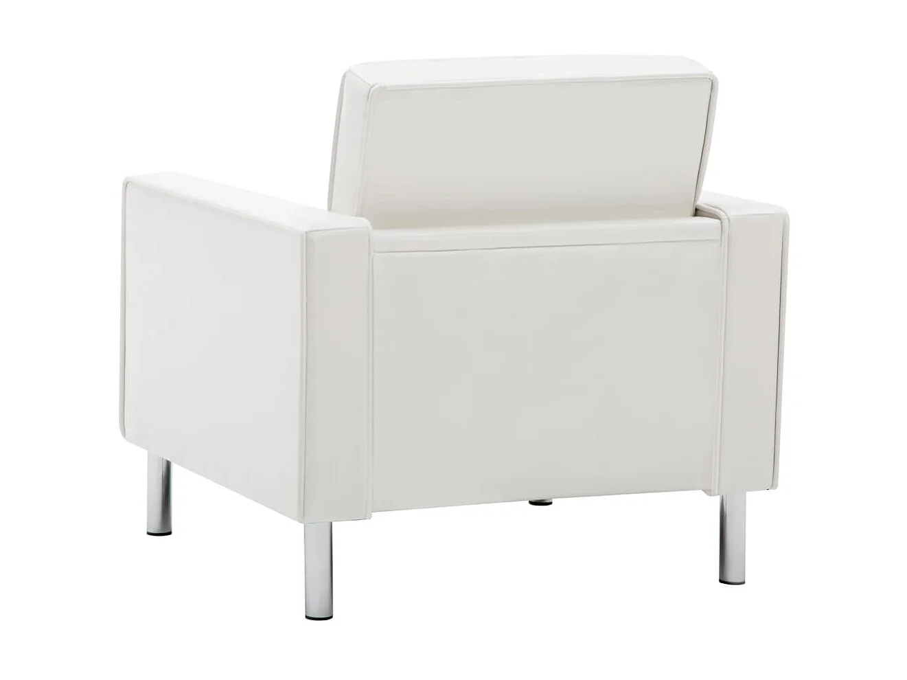 Fauteuil droit Blanc Similicuir SEF33140
