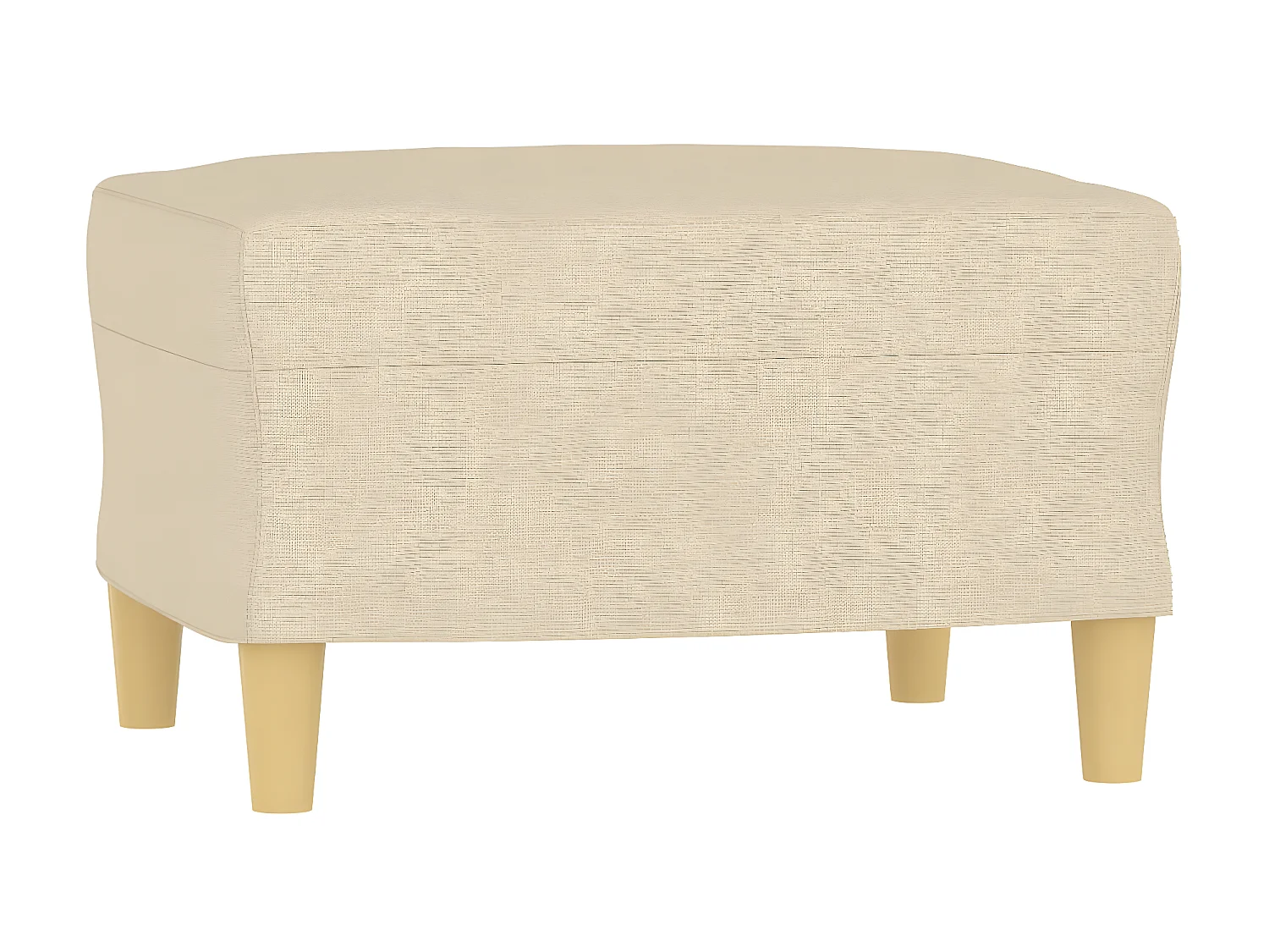 Poltrona com apoio de pés 60 cm tecido cor creme PT954410