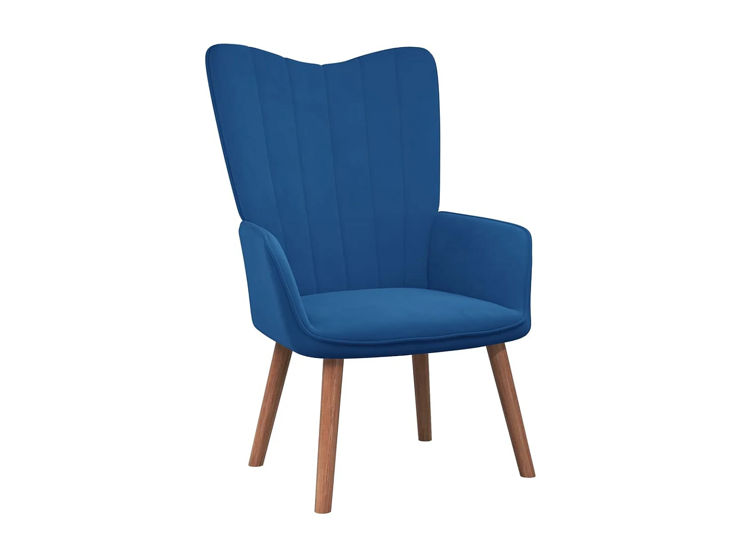 Fauteuil droit Bleu Velours LSJ7286