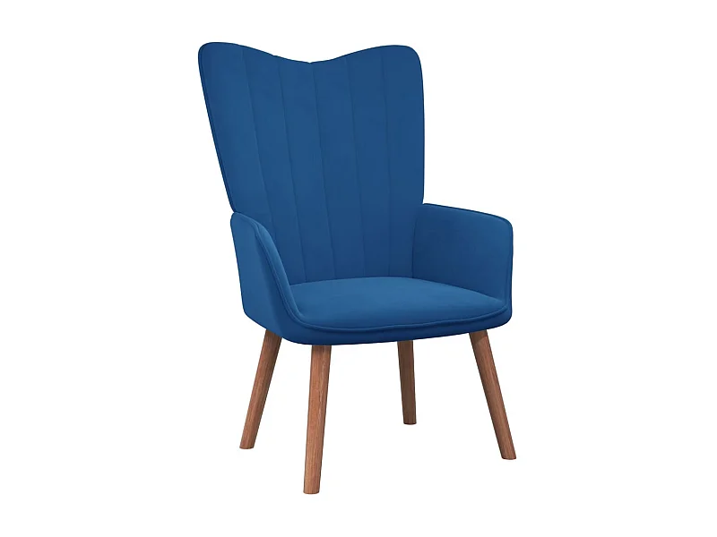 Fauteuil droit Bleu Velours LSJ7286
