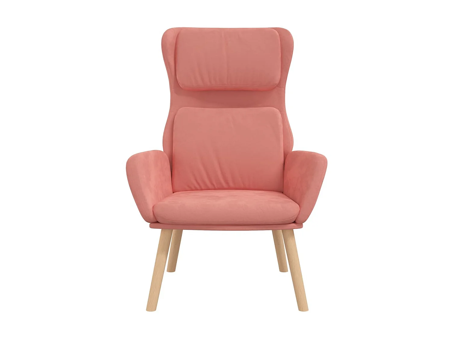 Fauteuil droit Rose Velours OIU4443