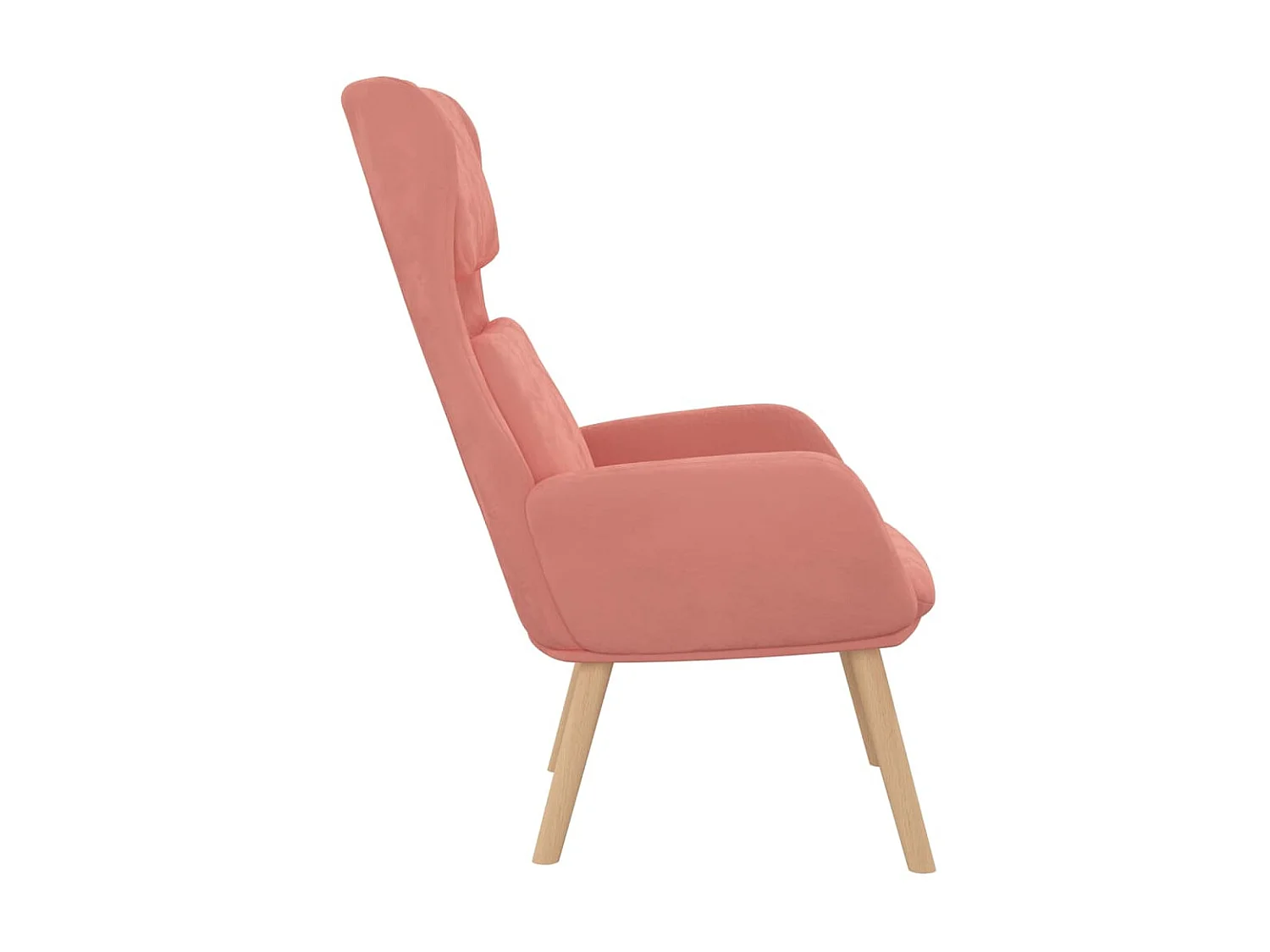 Fauteuil droit Rose Velours OIU4443