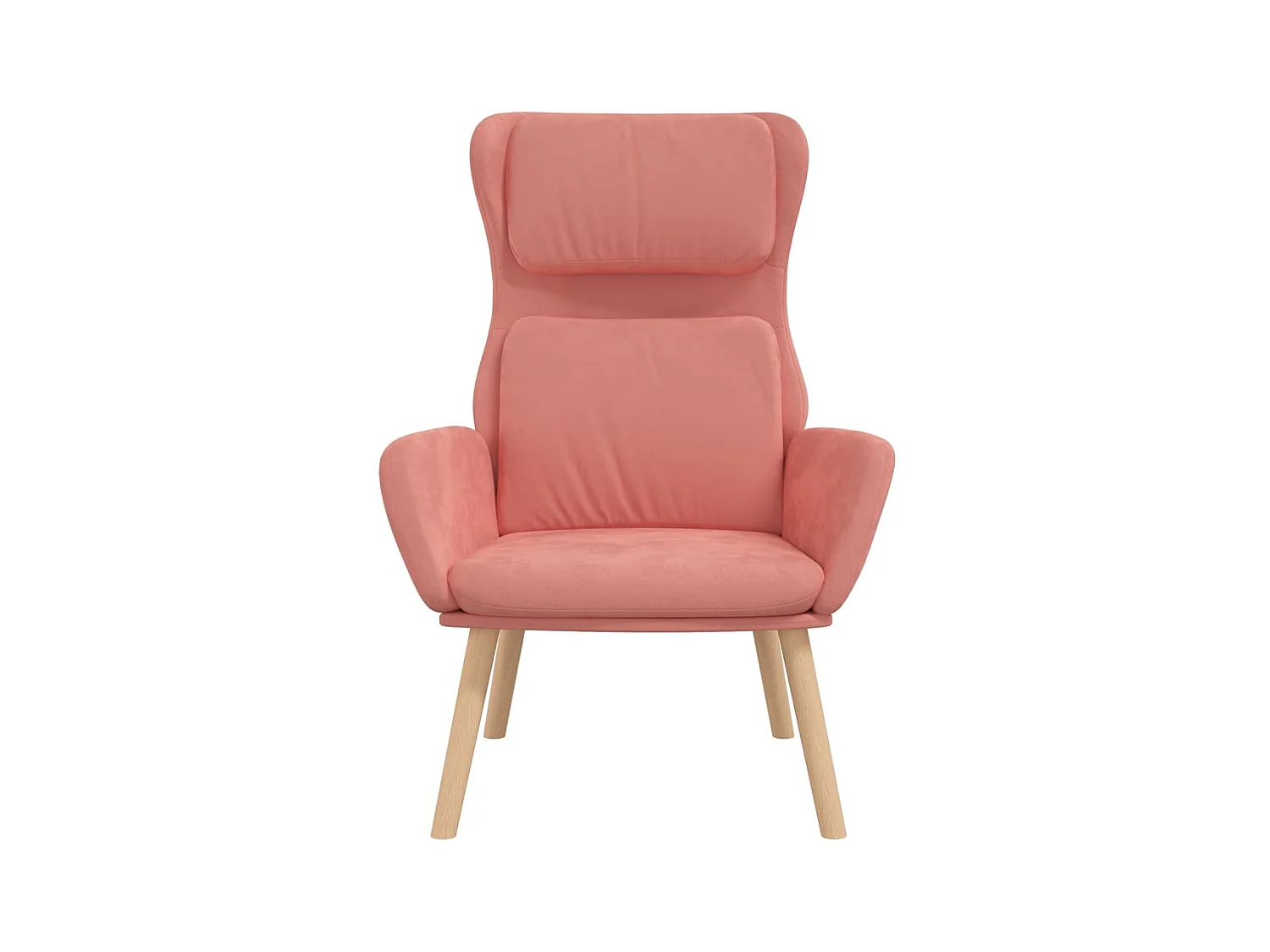 Fauteuil droit Rose Velours OIU4443