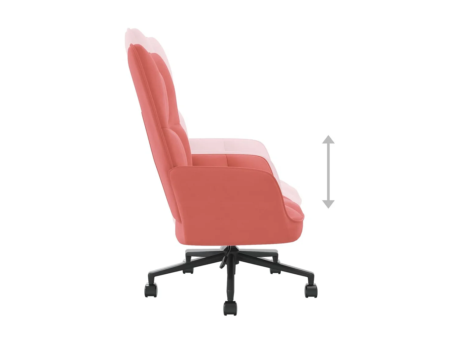 Silla de relajación de terciopelo rosa ES25521