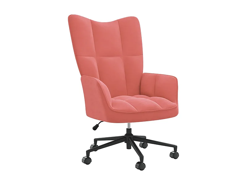 Silla de relajación de terciopelo rosa ES25521