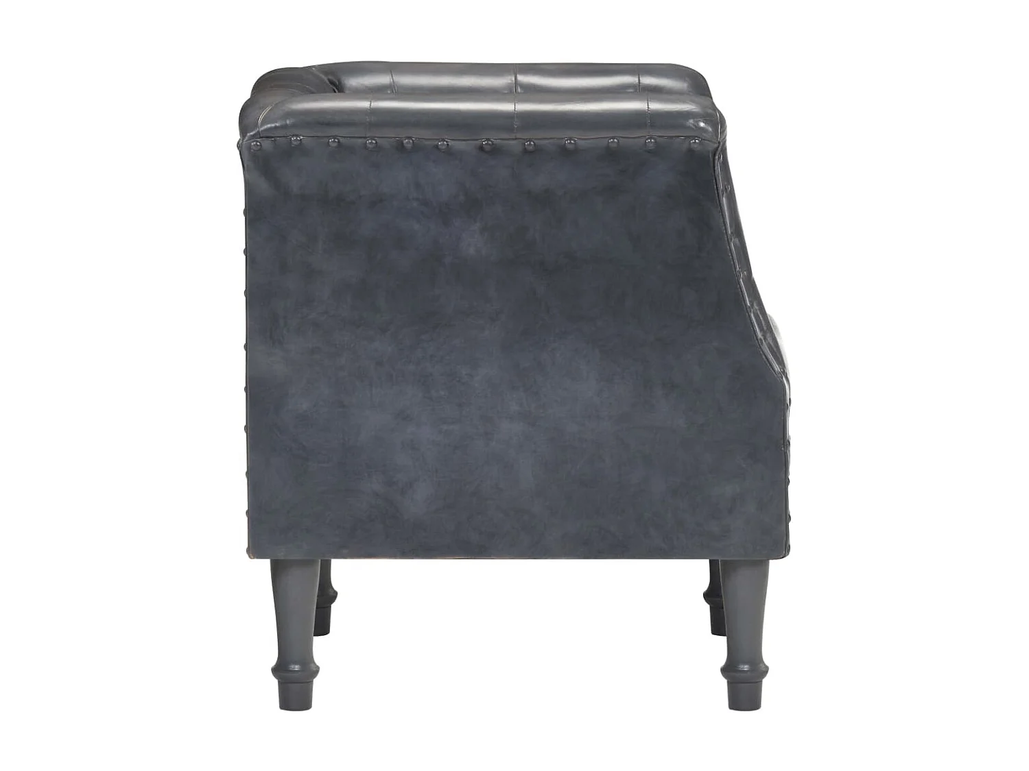 Fauteuil echt leer grijs NL627011