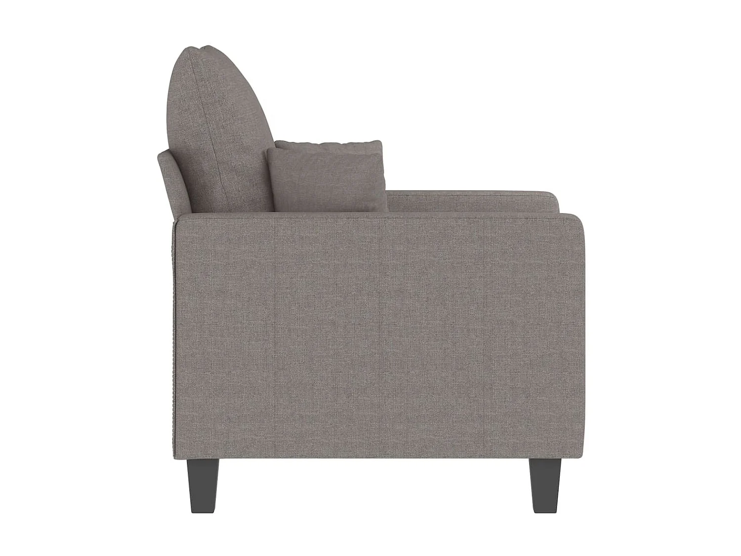 Fauteuil droit Taupe 60 cm Tissu FVBB44394