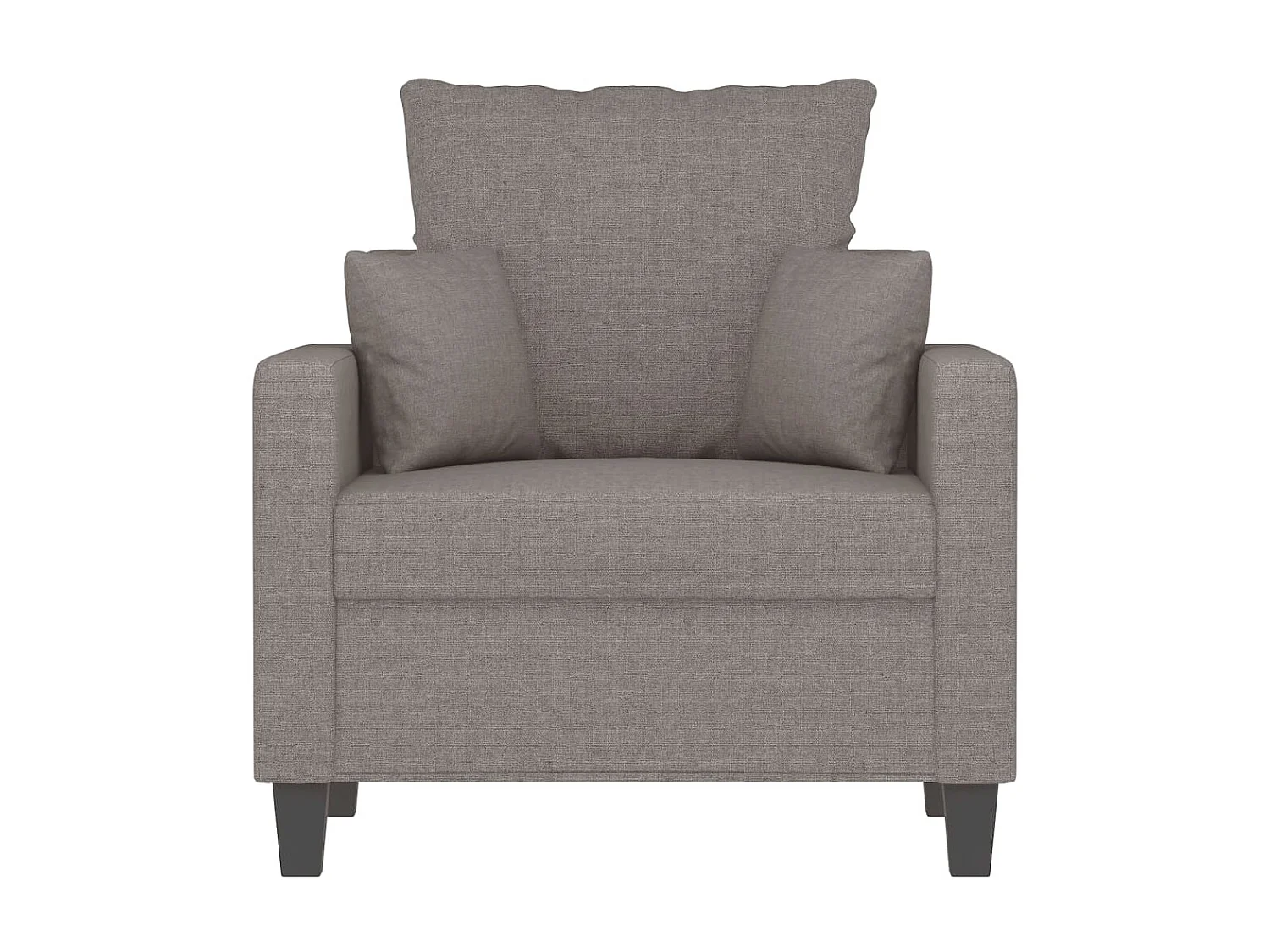 Fauteuil droit Taupe 60 cm Tissu FVBB44394