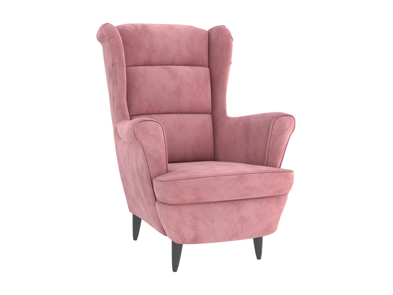 Fauteuil Salon Confortable Rose Velours LQD2788