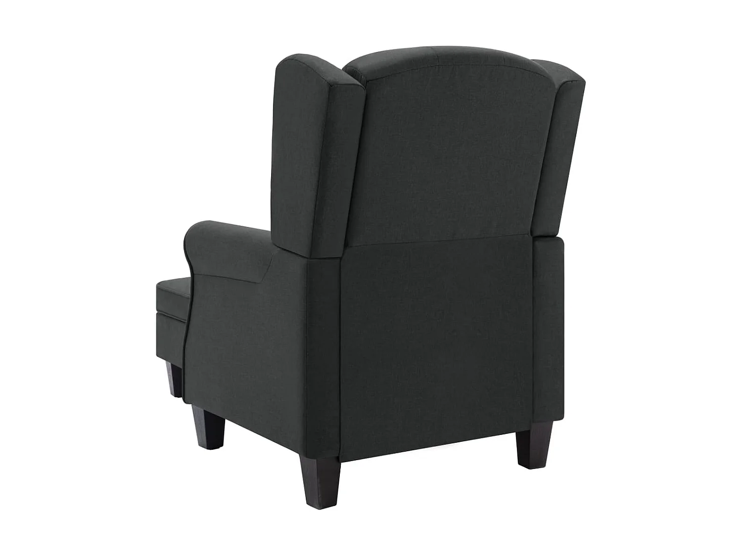 Fauteuil avec repose-pied Gris foncé Tissu SEF80776