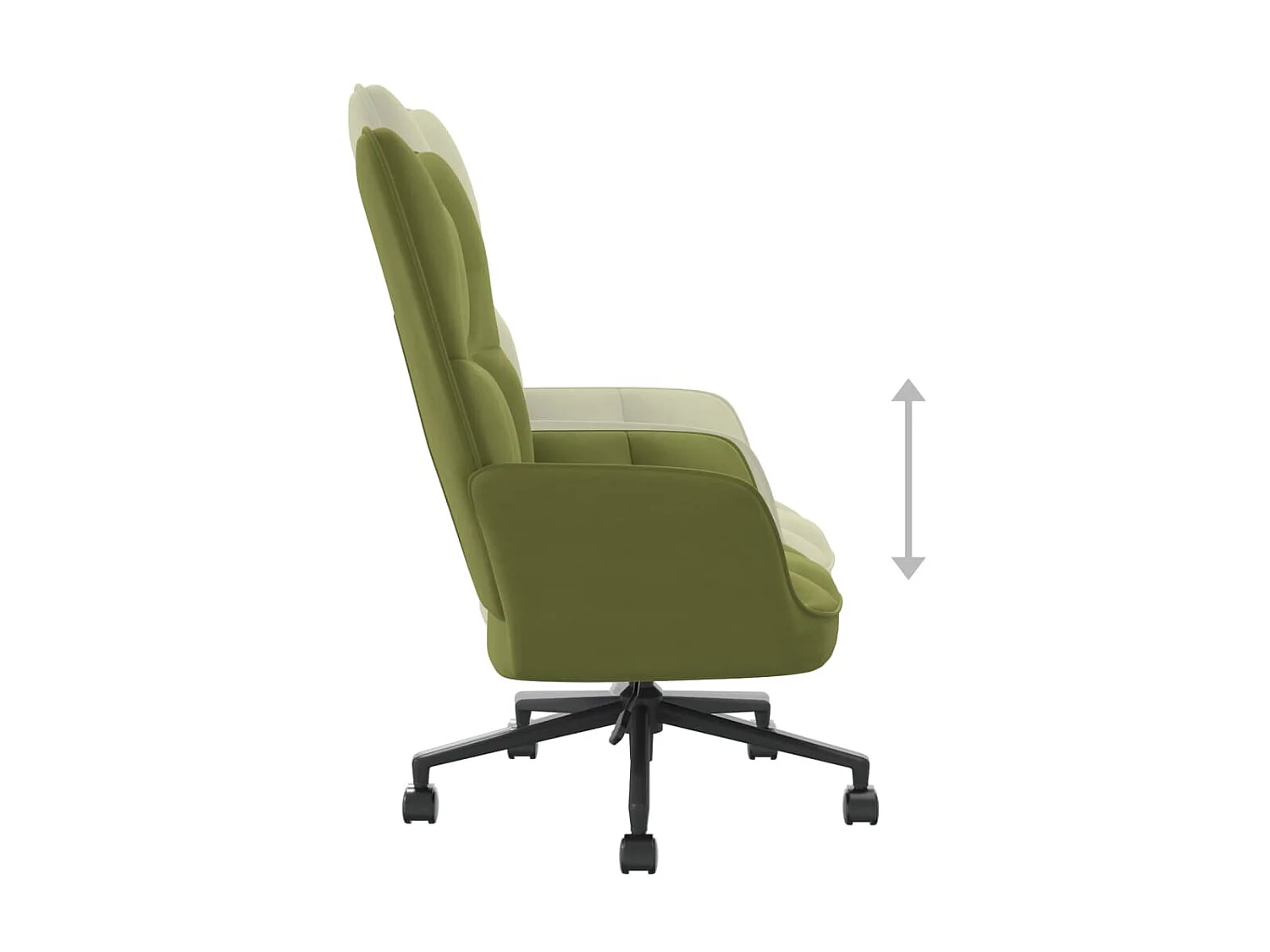 Fauteuil droit Vert clair Velours LSJ3408