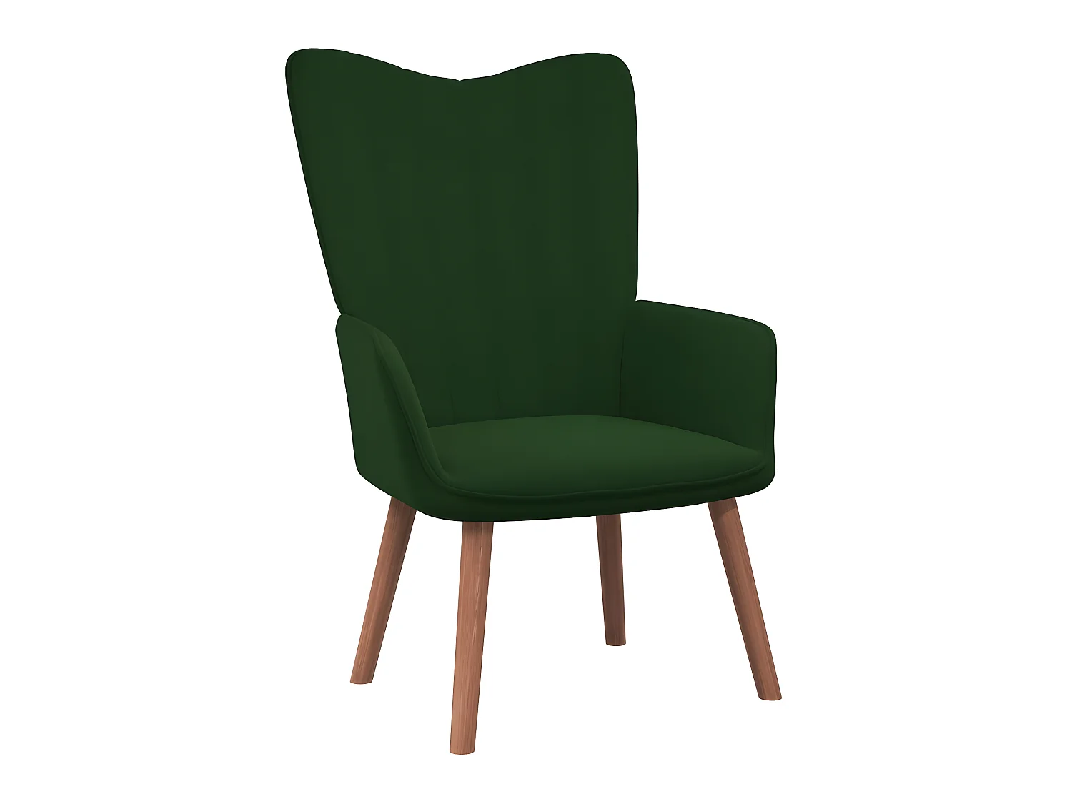 Fauteuil droit Vert foncé Velours LSJ4396
