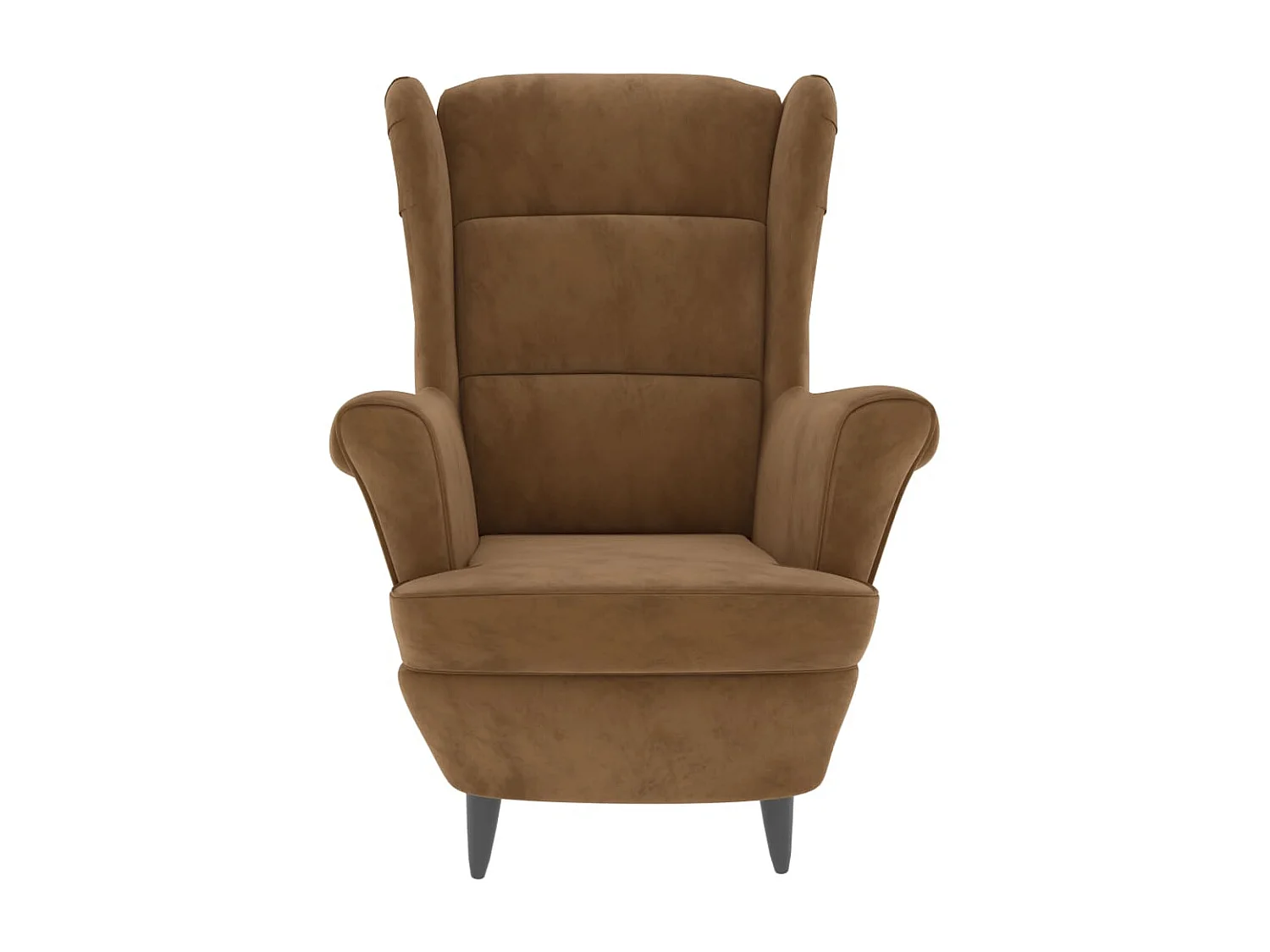 Fauteuil fluweel bruin NL641142