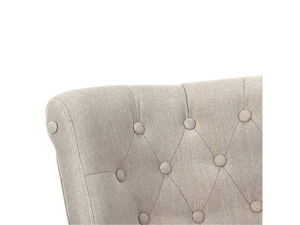 Sillón francés de tela color crema ES80230