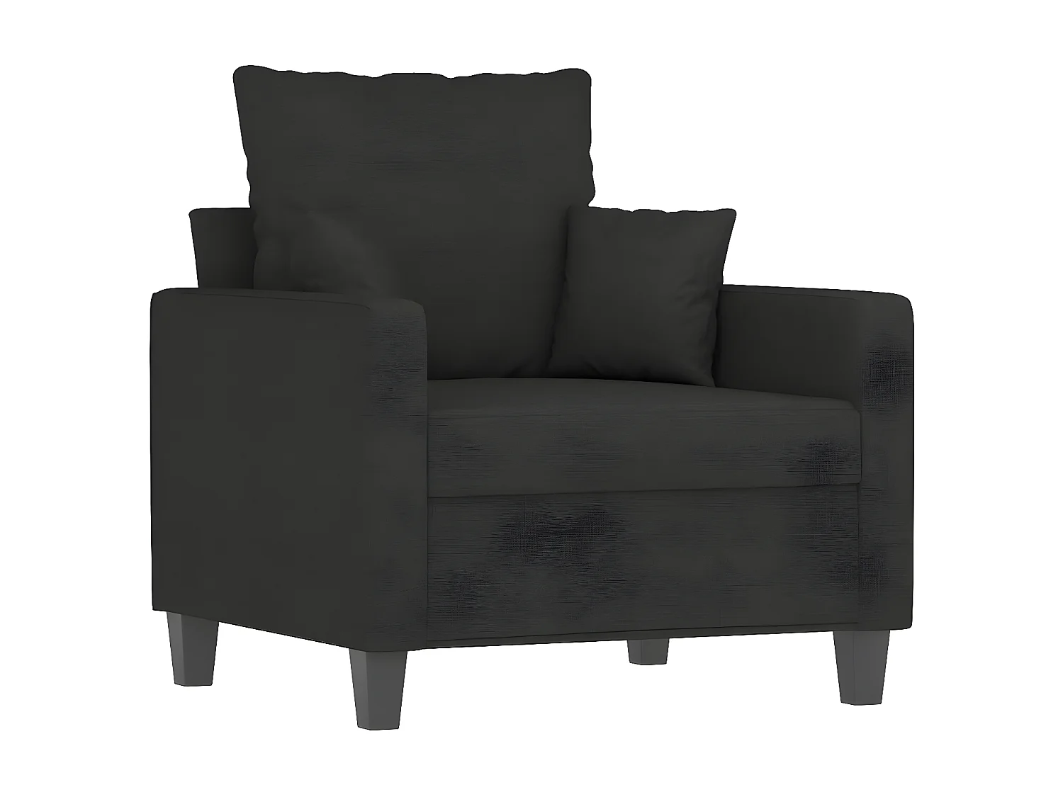 Fauteuil droit Noir 60 cm Tissu FVBB13884