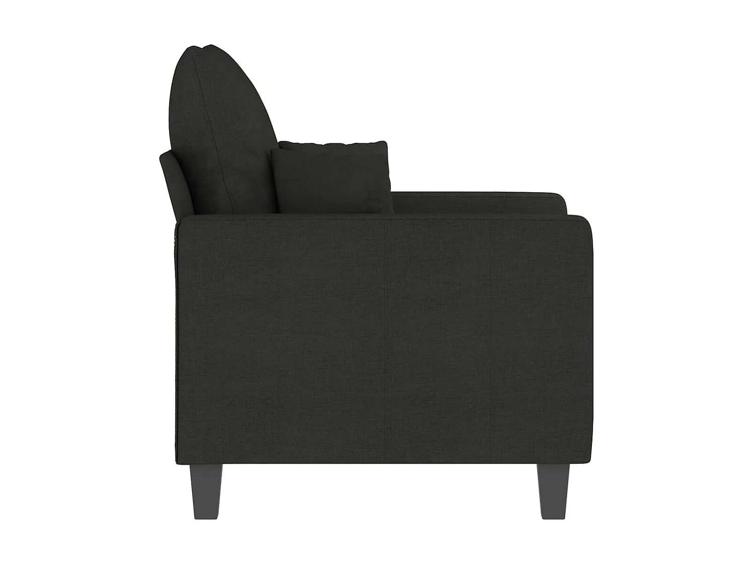 Fauteuil droit Noir 60 cm Tissu FVBB13884