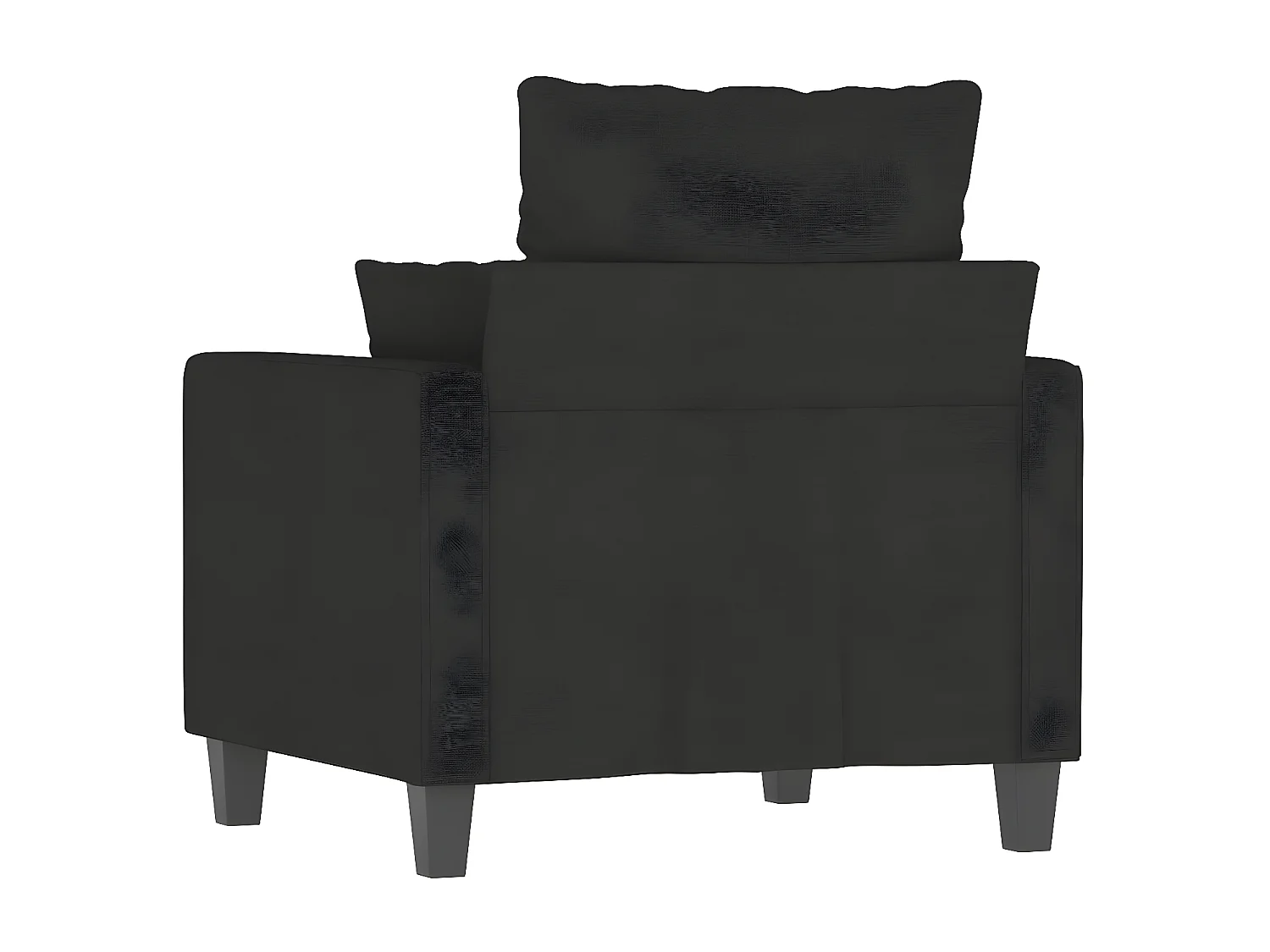 Fauteuil droit Noir 60 cm Tissu FVBB13884