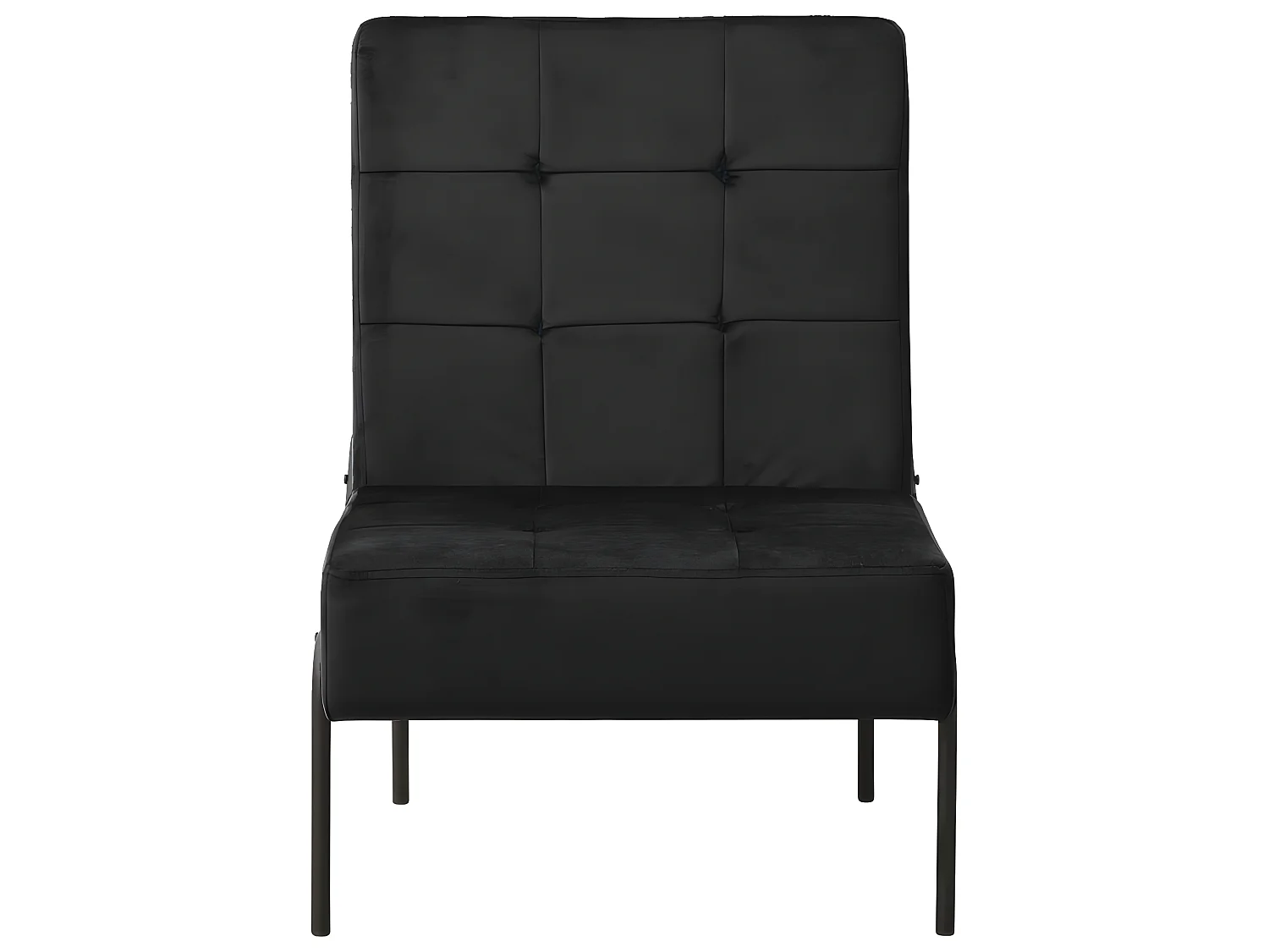 Cadeira de descanso 65x79x87 cm veludo preto PT201620