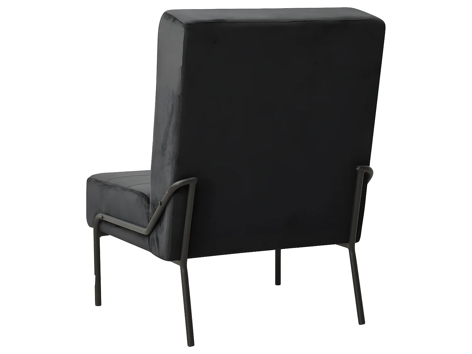 Cadeira de descanso 65x79x87 cm veludo preto PT201620