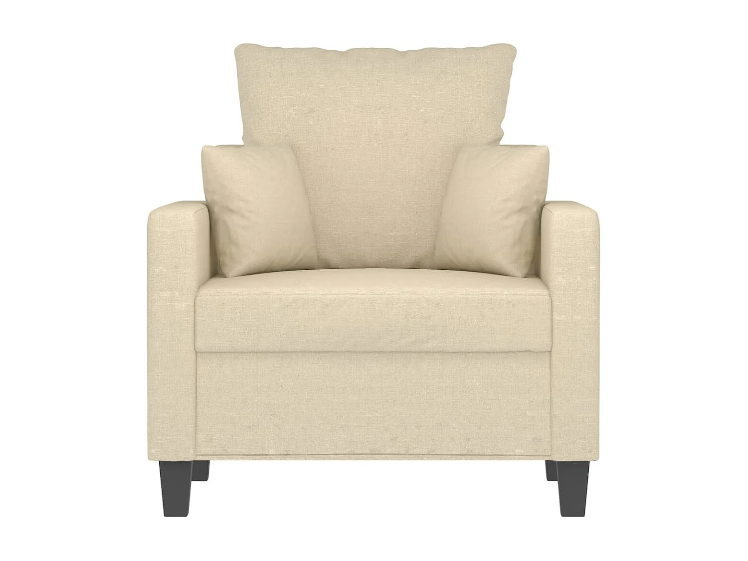 Fauteuil 60 cm stof crèmekleurig BE542728