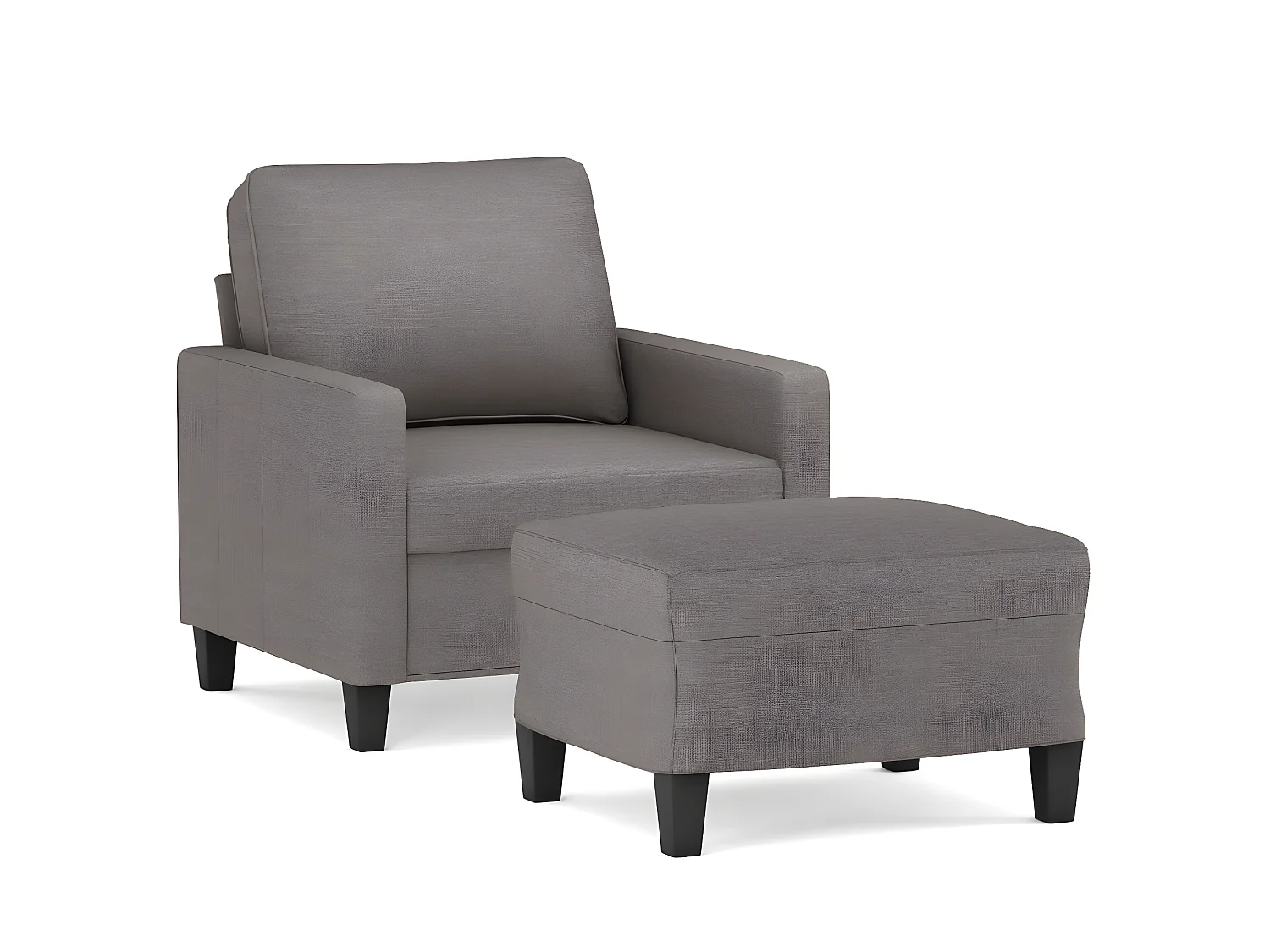 Fauteuil avec repose-pieds Taupe 60 cm Tissu OLA3595