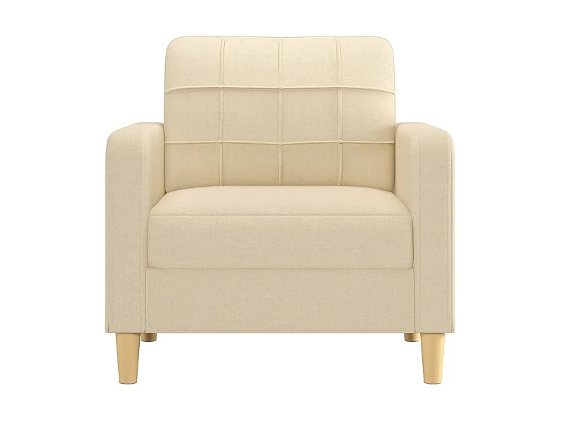 Fauteuil Salon Crème 60 cm Tissu LQD1553