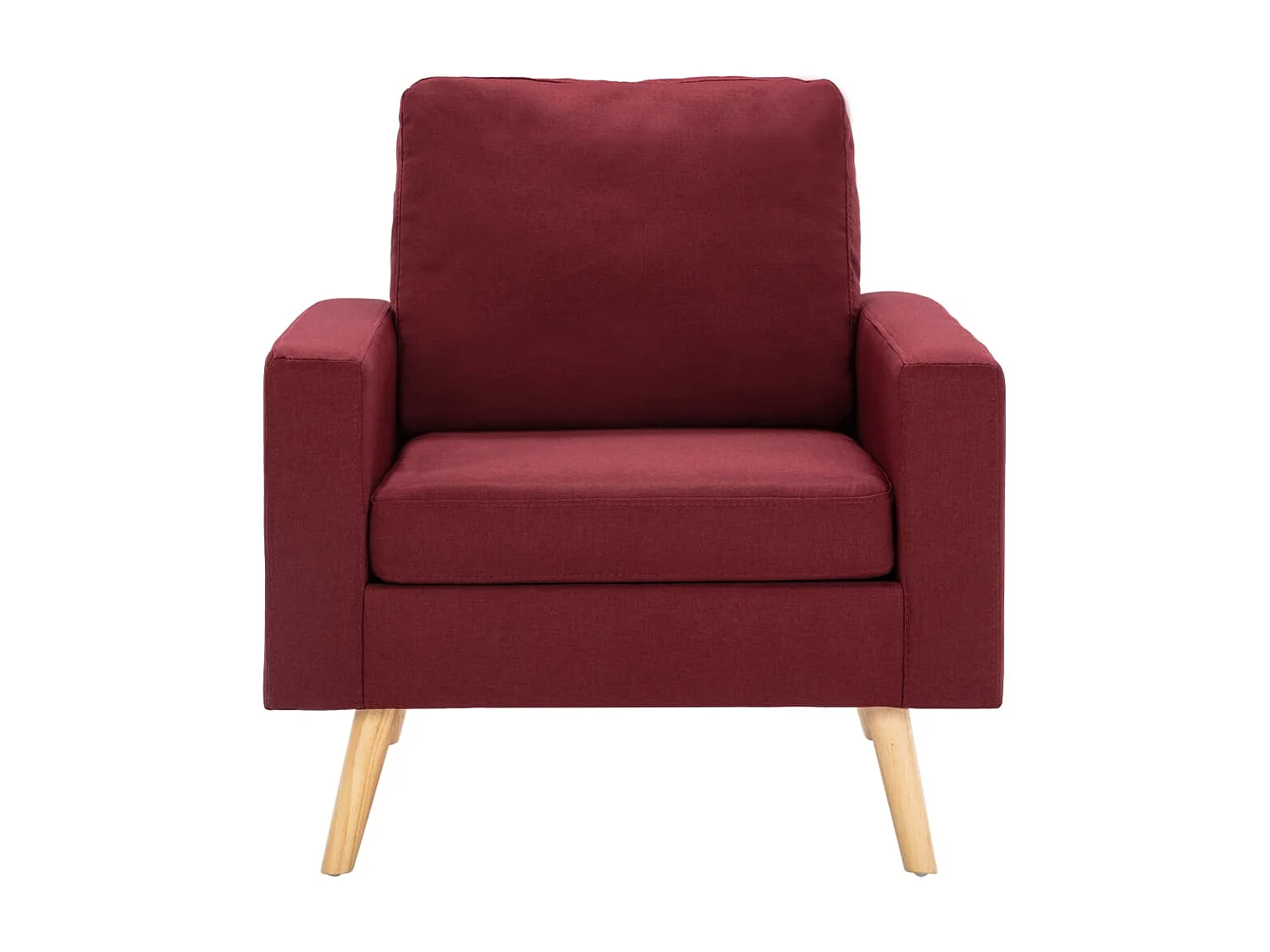 Fauteuil de salon Rouge bordeaux Tissu SEF50316